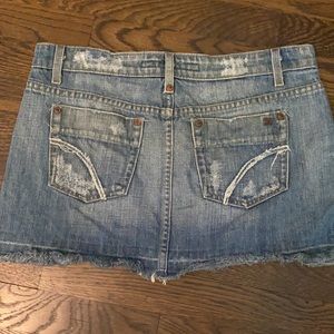 MINI Joes Jeans distressed denim mini skirt SZ 27